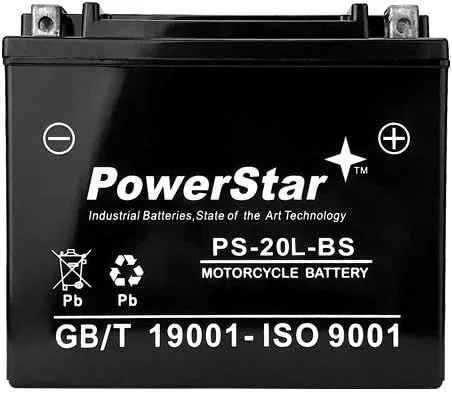 PowerStar YTX20L-BS 12V 18Ah AGM Motorcycle Battery image 2