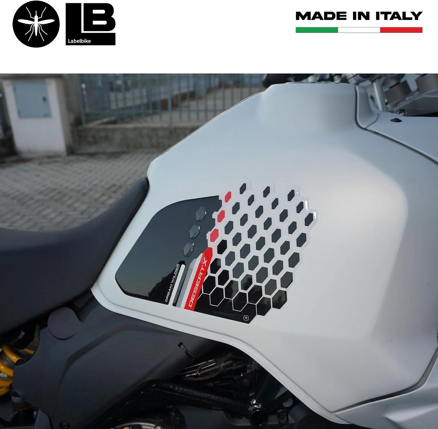 Labelbike 3D Side Tank Protection Stickers for Ducati DesertX 7438641576500 image 3