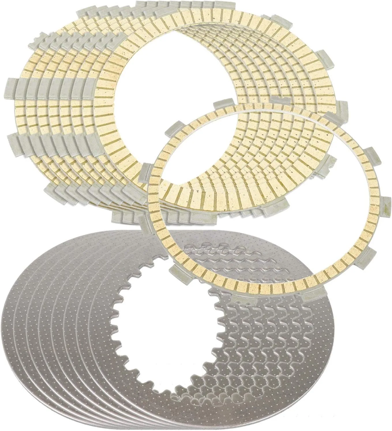Caltric Clutch Friction and Steel Plates FP145*8+FP154+CP141*8/1 for Yamaha XV1600A Road Star