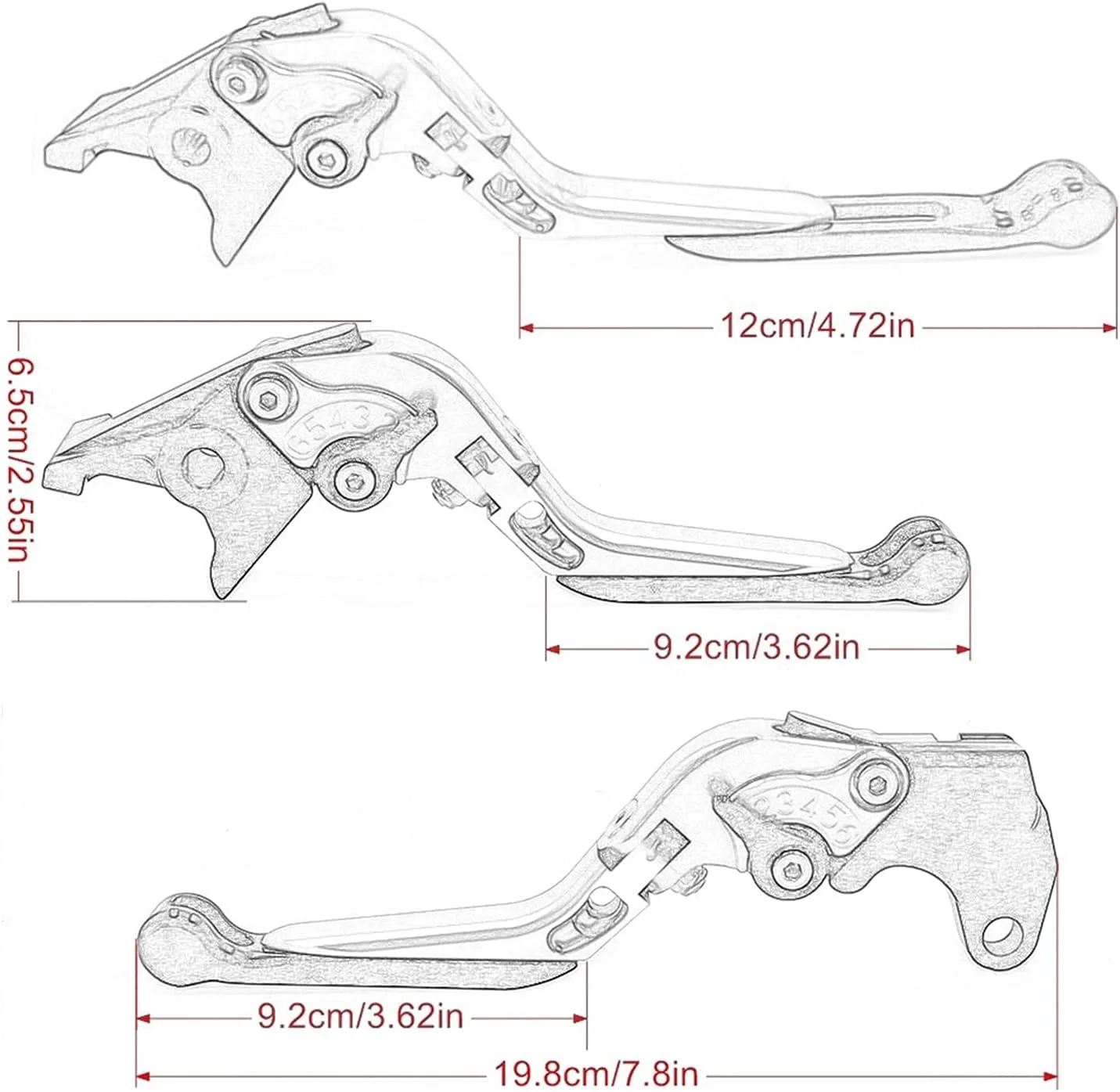 HHMTSH Adjustable Brake Clutch Levers for Honda Rebel CMX 300 500 1100 image 3
