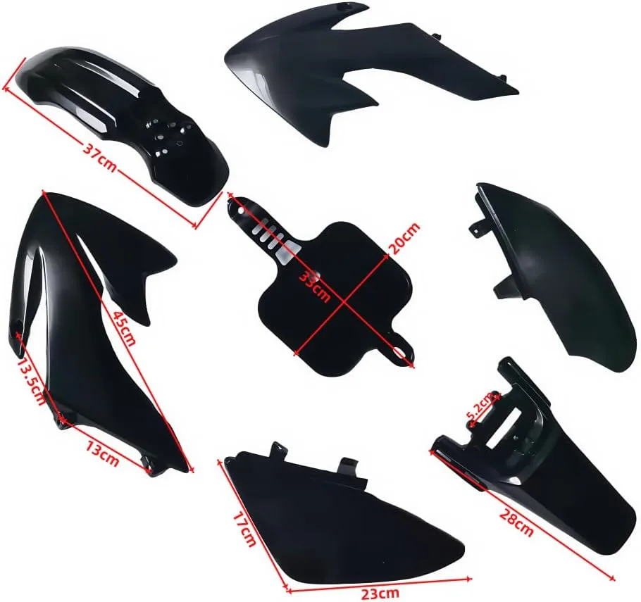 CLEO Black Plastic Body Kit with Seat CKZD-black for CRF50 XR50 image 2
