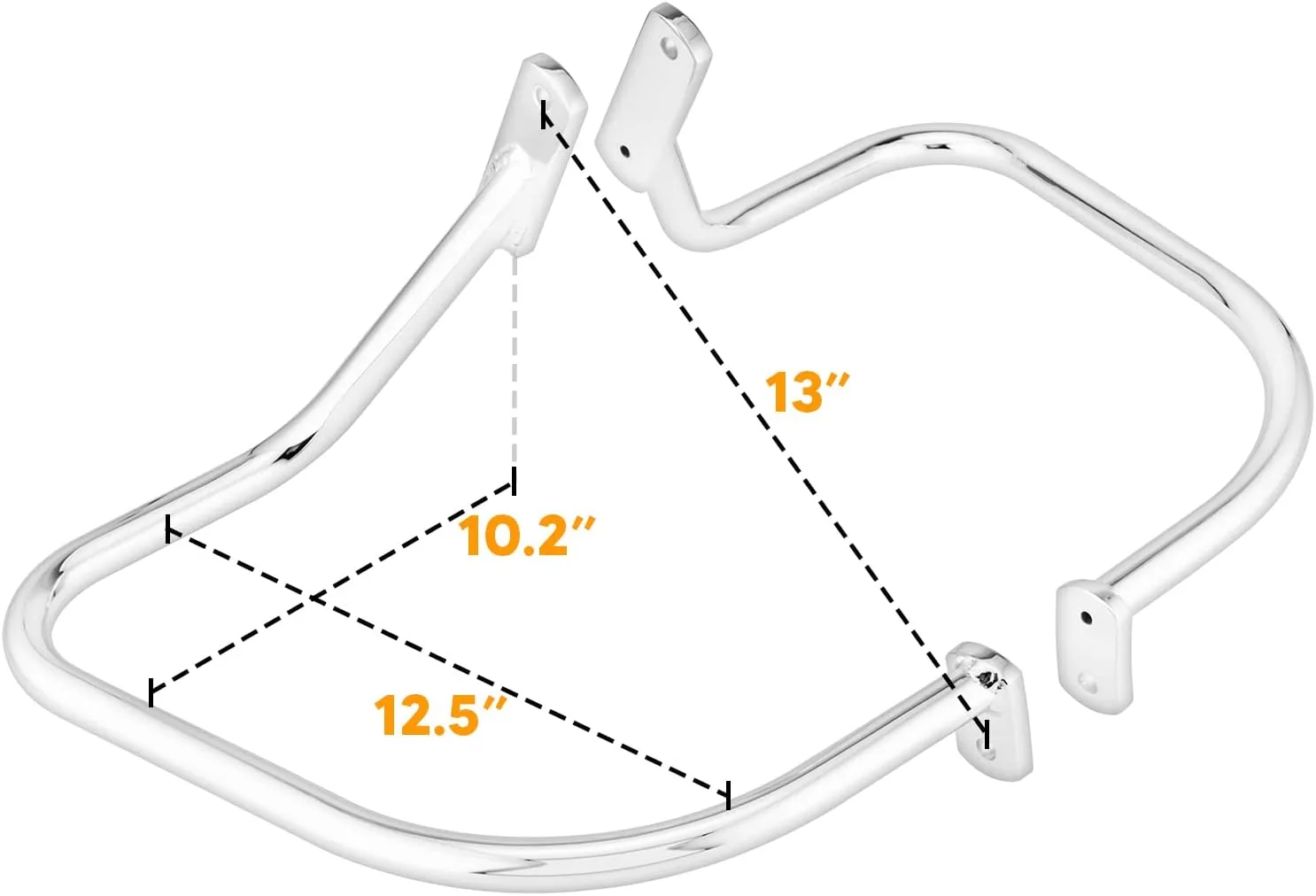 Wsays Rear Saddlebag Crash Bars for Harley-Davidson Softail Deluxe FLSTN 2005–2017 image 4