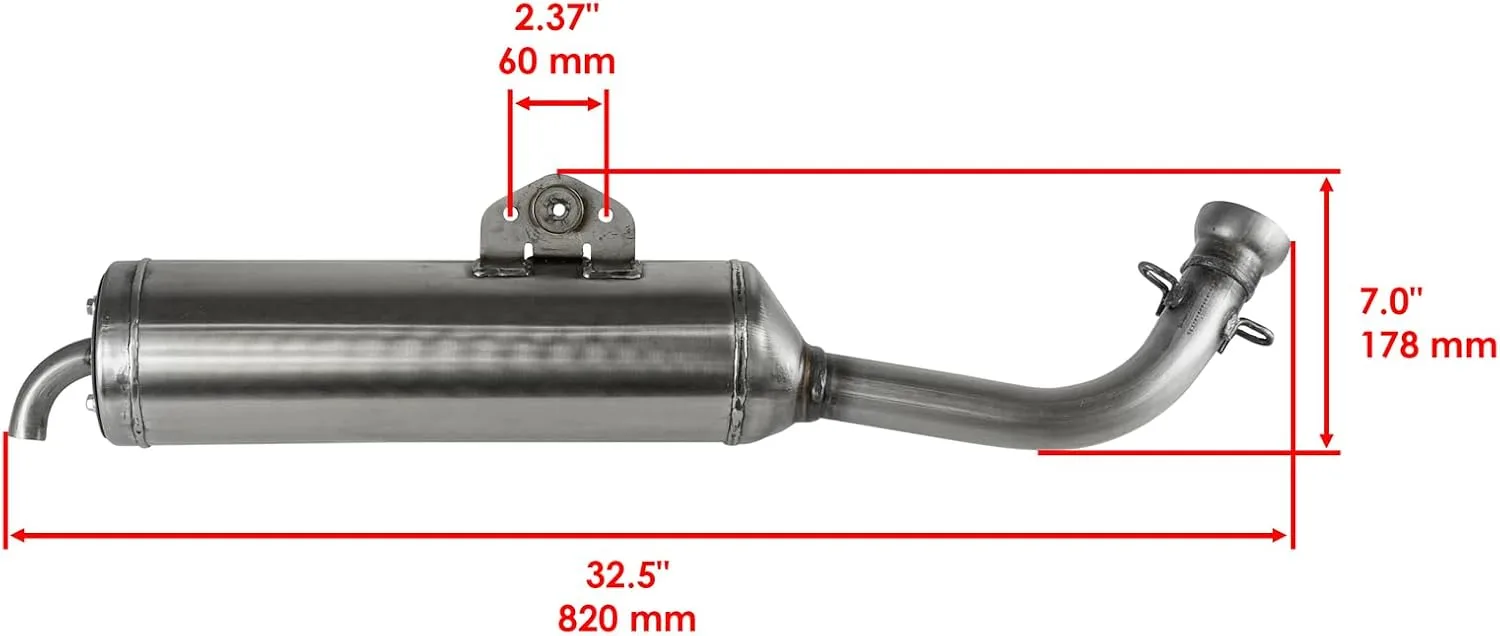 Yamaha Grizzly 700 YFM700P Exhaust Muffler Kit Mod-C8L-78135 2016-2023 image 2