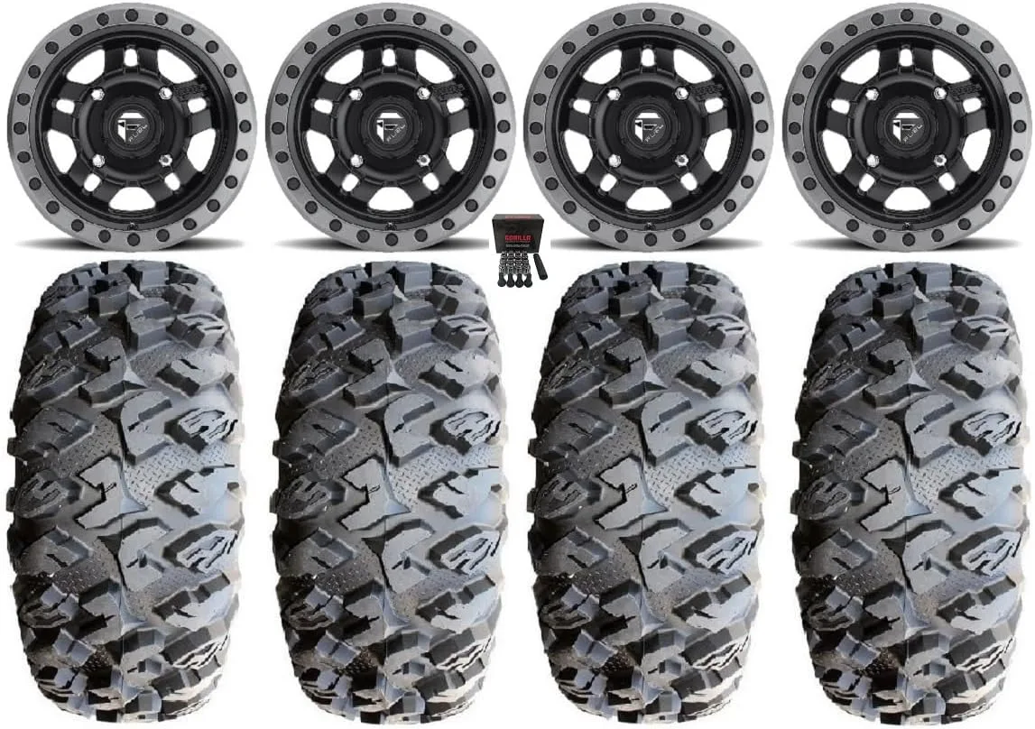 Fuel Anza 15x7 ATV/UTV Wheel and EFX MotoClaw Tire Bundle 105114+28MC7