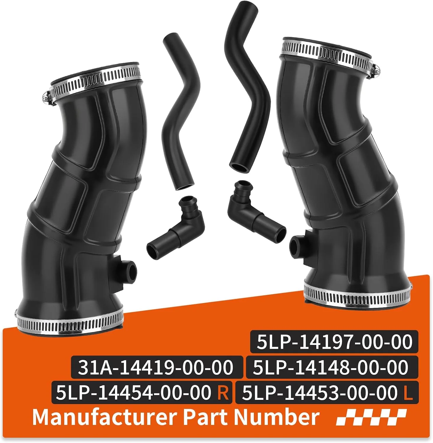 ZOZOYE Intake Manifold Boot Kit 5LP-14148-00-00 for Yamaha Raptor 660R image 2