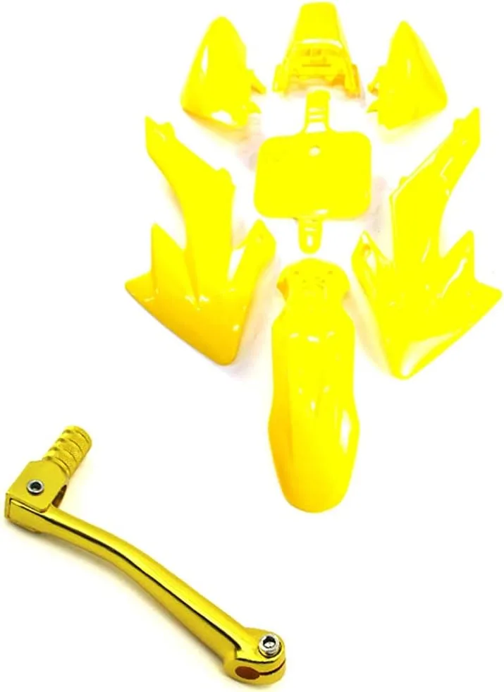 RACEGUY 11mm Folding Aluminum Gear Shifter Lever Kit Yellow image 3