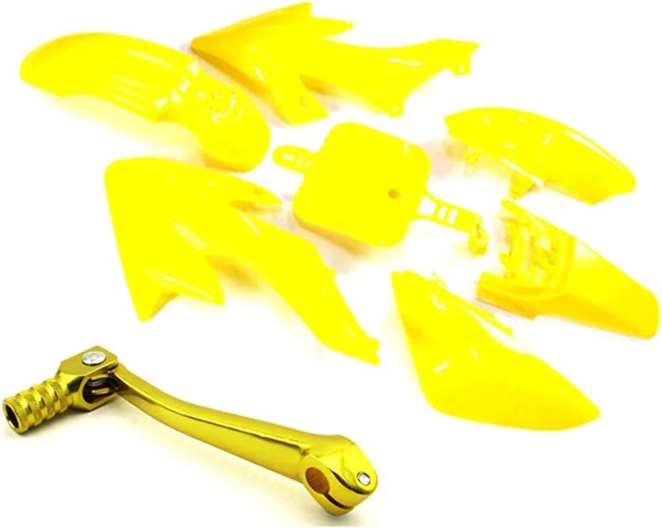 RACEGUY 11mm Folding Aluminum Gear Shifter Lever Kit Yellow image 4