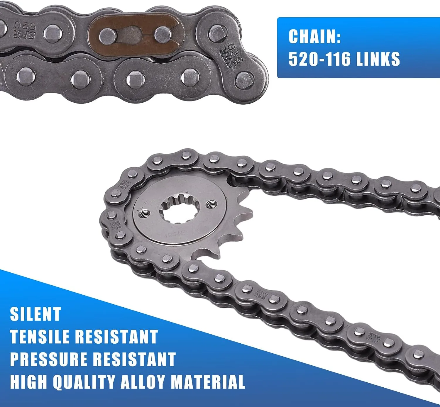 YIPEDISC 13T/48T Chain and Sprocket Kit AA-042-48+AB-063-13 520-116 image 3