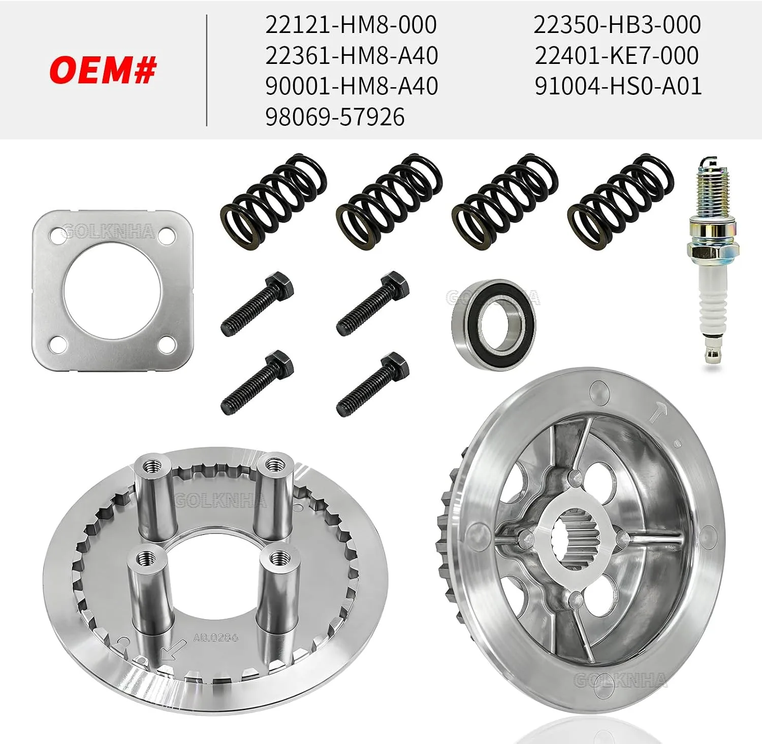 GOLKNHA Clutch Kit for Honda TRX250X, Recon 250 & Sportrax 250 image 4