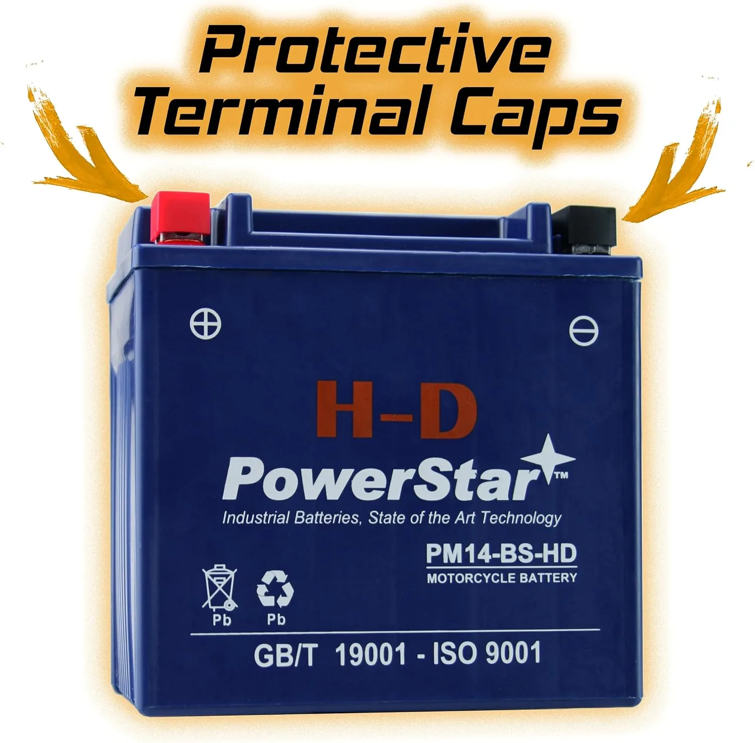 PowerStar YTX14-BS 12V AGM Battery for Honda Pioneer 1000-5 Deluxe image 3
