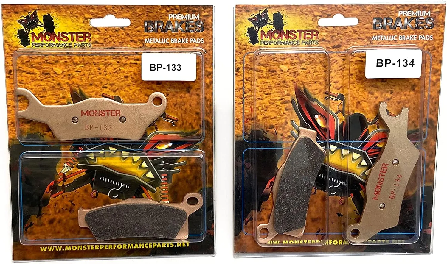 Monster Axles Front Brake Pad Set BP-133/BP-134 for Can-Am ATV image 2