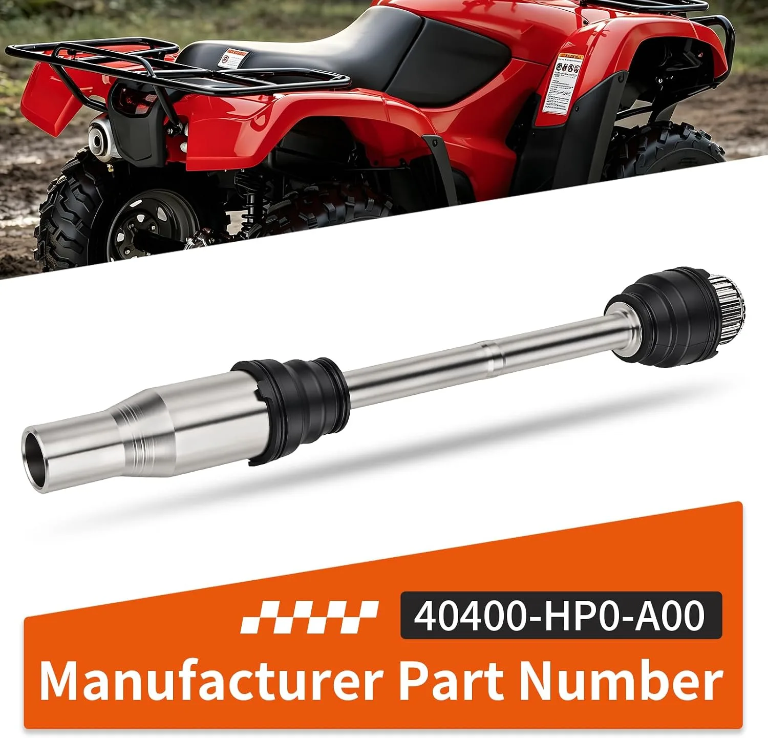 ZOZOYE Front Propeller Shaft Assembly 40400-HP0-A00 for Honda Foreman 500 image 4