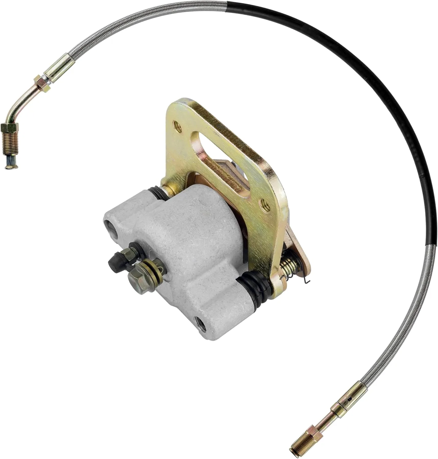 Caltric Front Left Brake Caliper with Pad and Line CR137+OL101/3 image 4