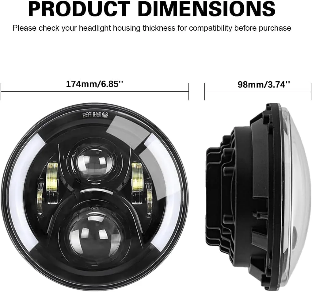 SKUNTUGUANG 7-Inch LED Motorcycle Headlight TG-H-32 image 2