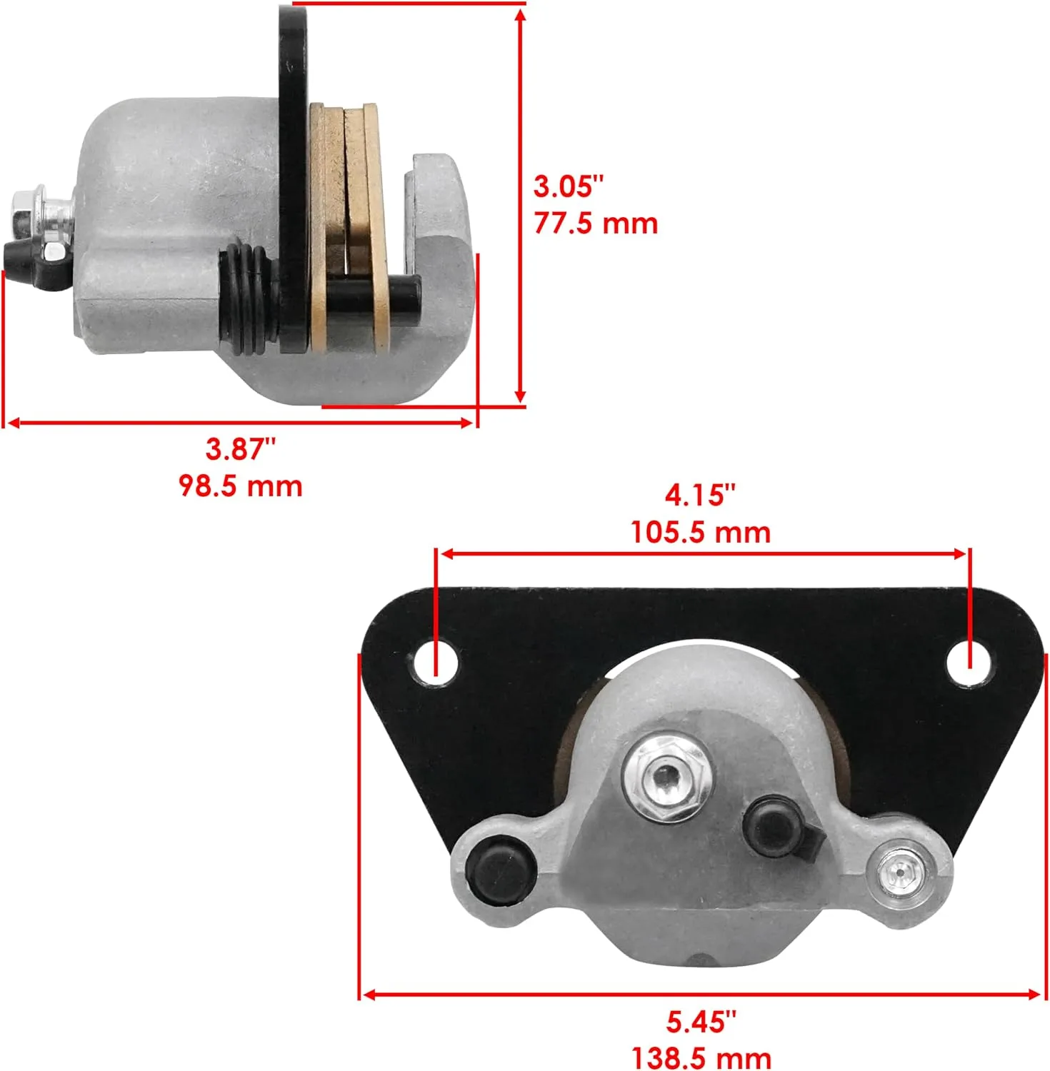 Caltric Rear Right Brake Caliper CR269/2 - Polaris - OEM 1912817 image 2