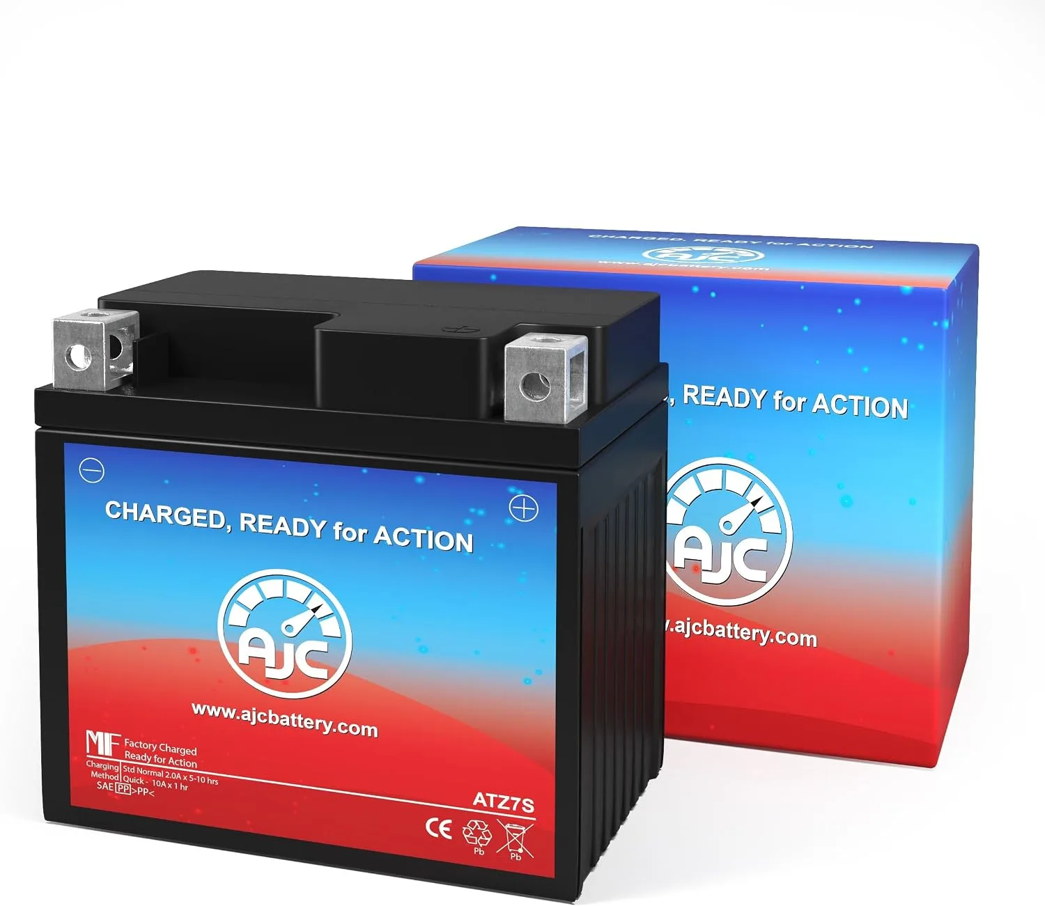 AJC FAYTZ7S 12V AGM Powersports Battery image 2