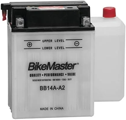 BikeMaster BB14A-A2 Conventional Battery BM-48383 for Kawasaki KAF300C Mule 550
