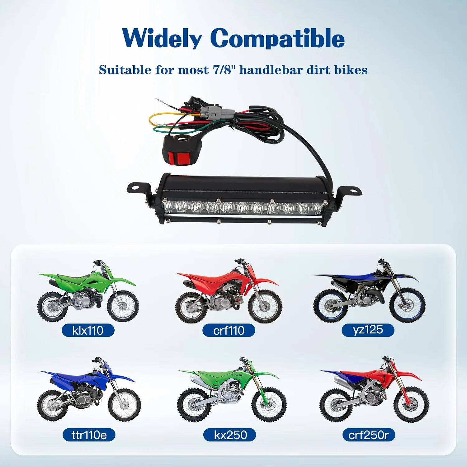 Smaeti 60W LED Motorcycle Headlight Light Bar 8067-6 image 4