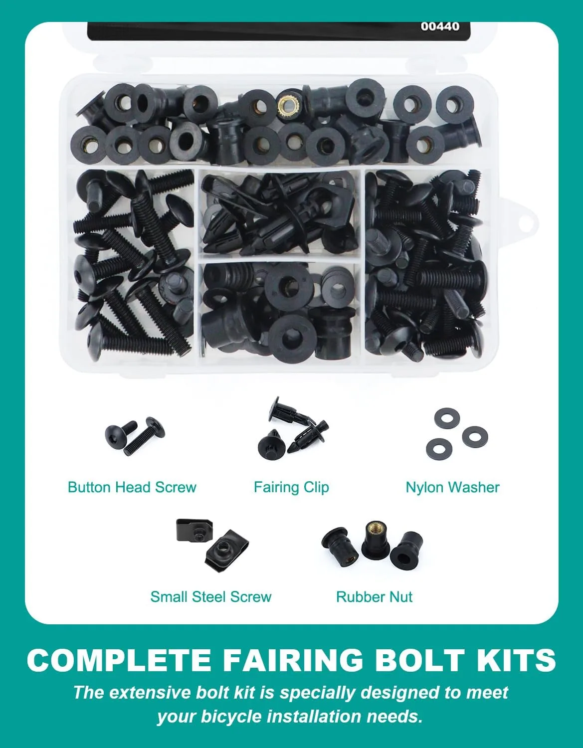 CYCBOLT HC00093 Fairing Bolt Kit for Ninja ZX-14R 2006-2010 image 3