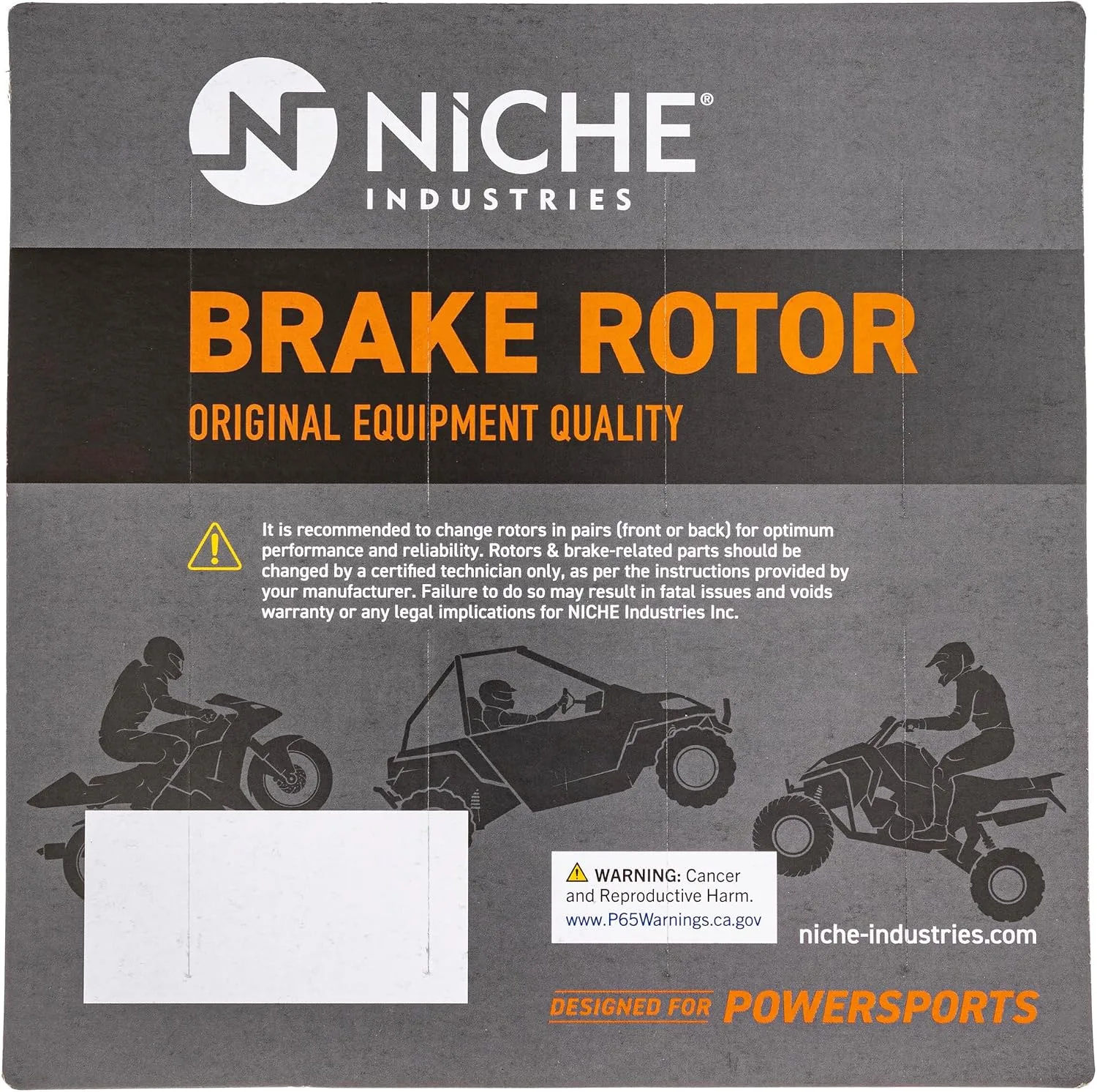 NICHE Brake Rotor 519-CRT2722R for Kawasaki Teryx KRX 1000 image 2