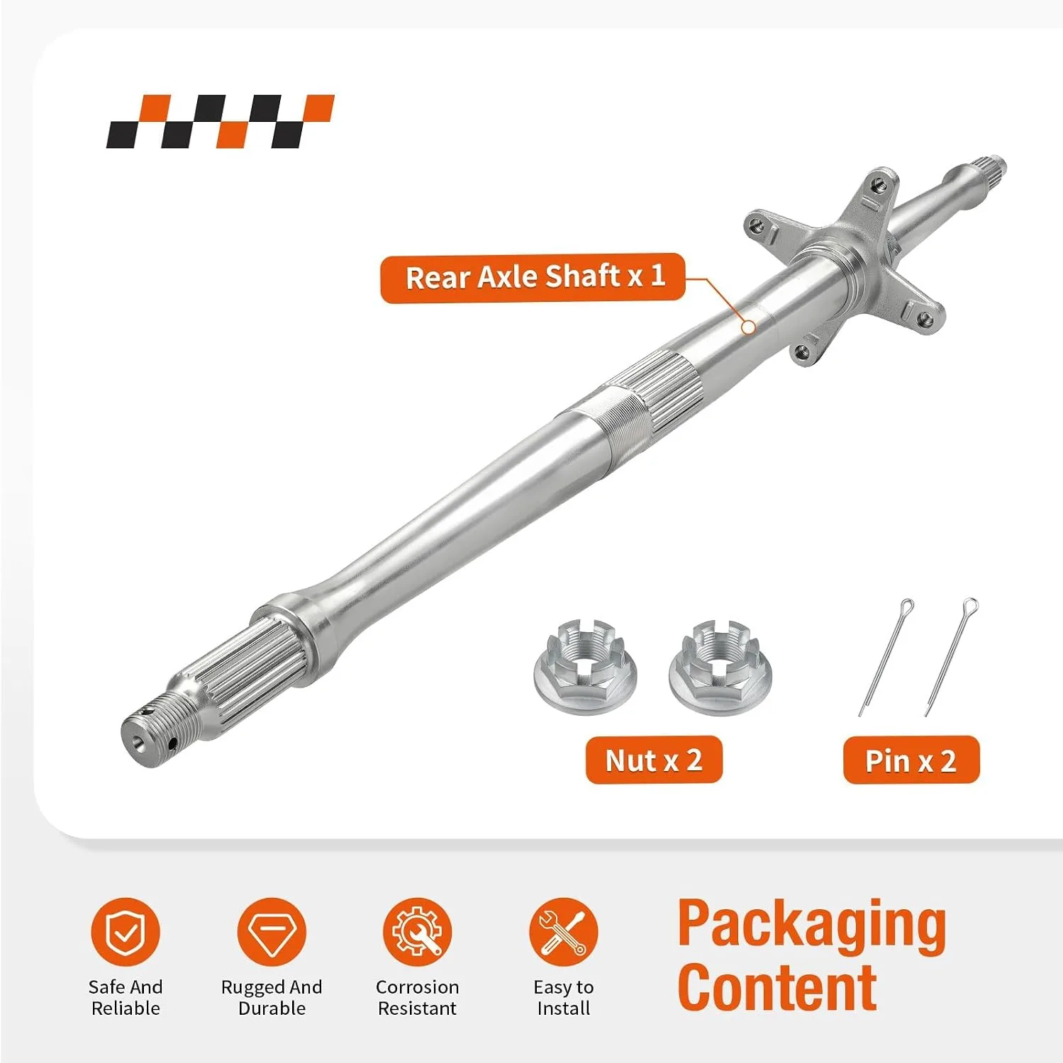 ZOZOYE Rear Axle Shaft 64710-07G30 for Suzuki LT-Z400 and Kawasaki KFX400 image 4
