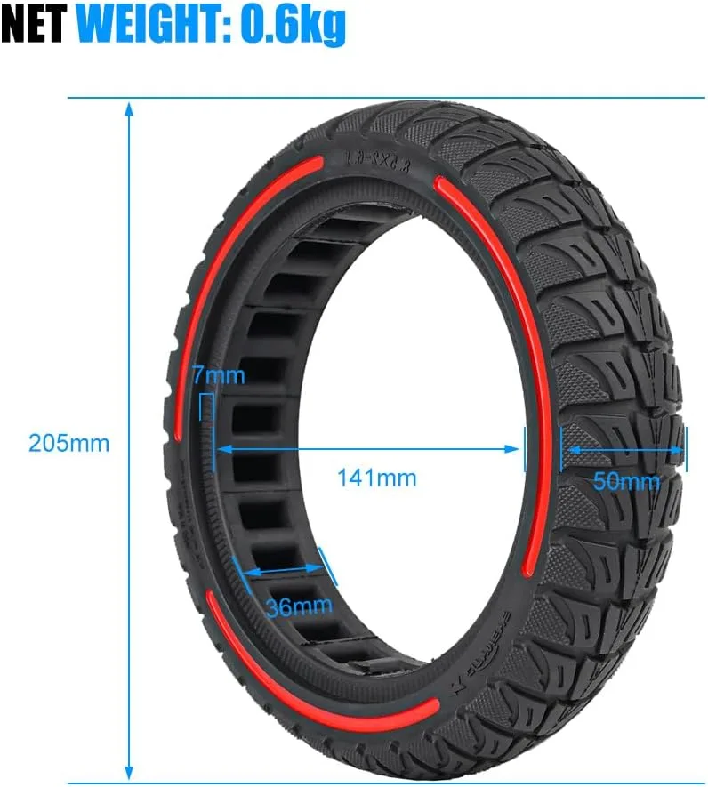 RidTianTek 8.5 x 2 Solid Electric Scooter Tires RTT-24001, 2-Pack image 3