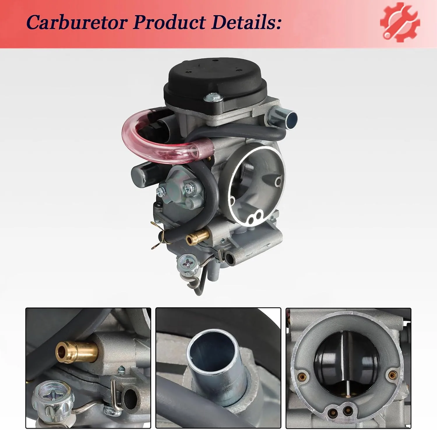 Autoparts Carburetor Kit YLF8-043802 for Yamaha Big Bear, Bruin, Grizzly, Kodiak and Wolverine image 4