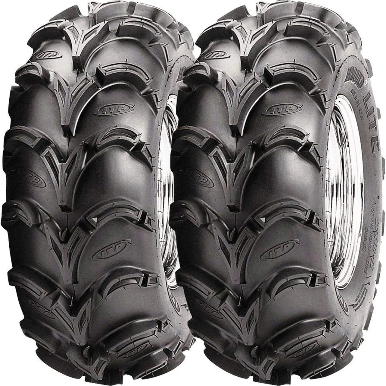 ITP Mud Lite AT 6-Ply ATV Tires 25x11-10 Pair ITML25x11-10P