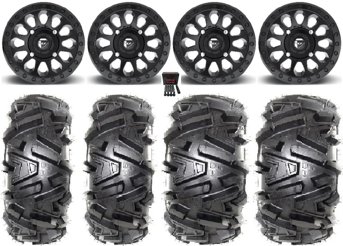 Fuel Vector 14x7 Wheels and EFX Moto MTC 27x10-14 Tire Bundle