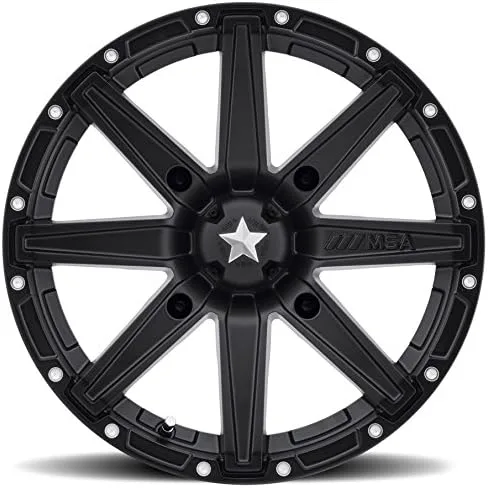 Powersports Bundle 14x7 MSA M33 Wheels with 27in Swamp Lite Tires image 2