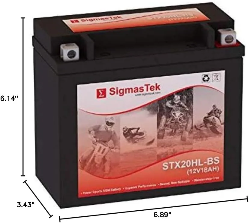SigmasTek AGM Motorcycle Battery for Yamaha XV13 Royal Star/Venture 1996-2006 image 2