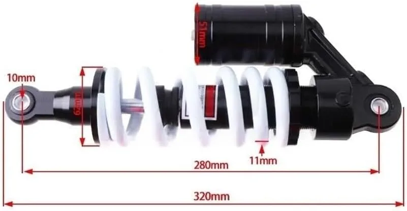 GVCTEPH 280mm Air Shock Rear Suspension Unit image 2