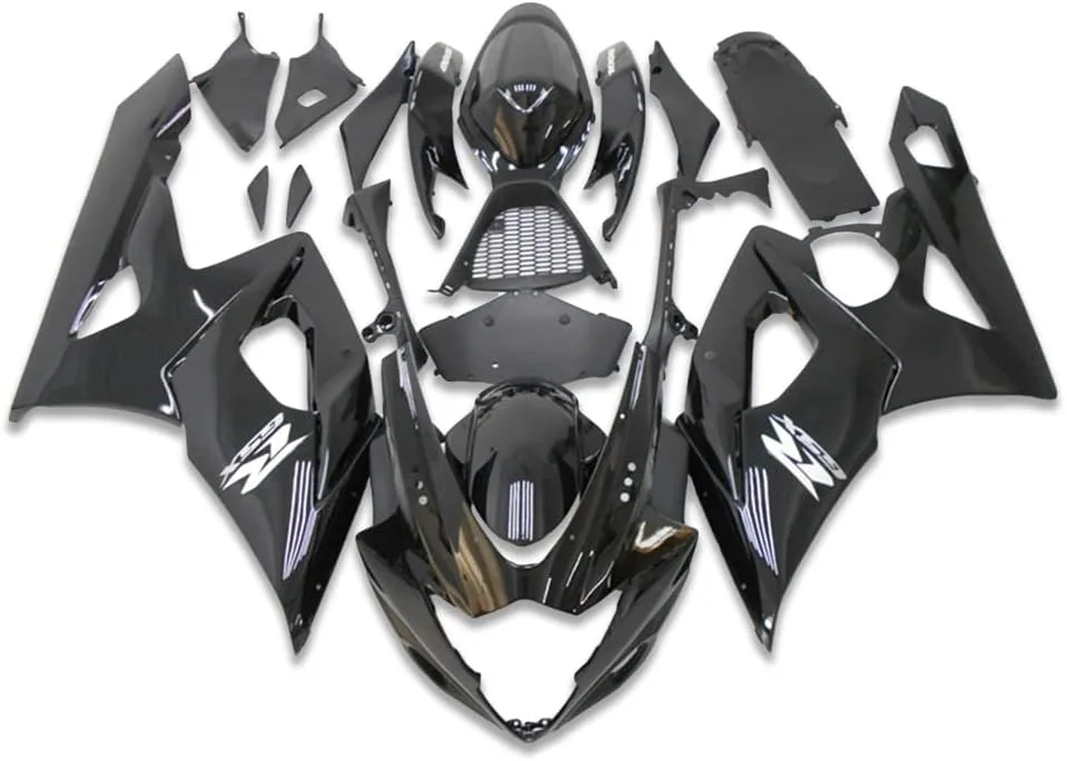 NT FAIRING Glossy Black Full Fairing Kit for 2005–2006 Suzuki GSXR 1000