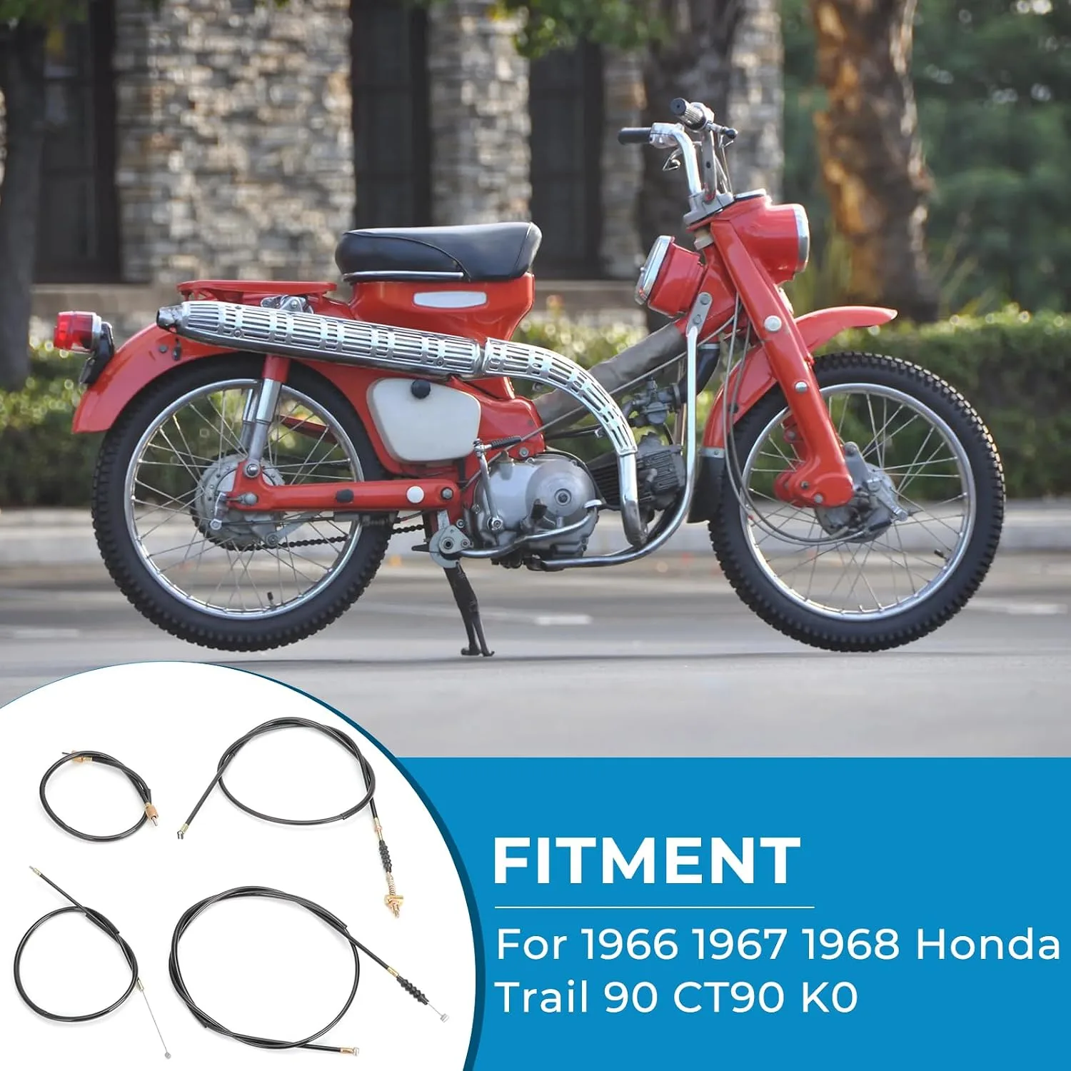 Alpha Rider M10W0873 Cable Kit for Honda Trail 90 CT90 K0 image 2