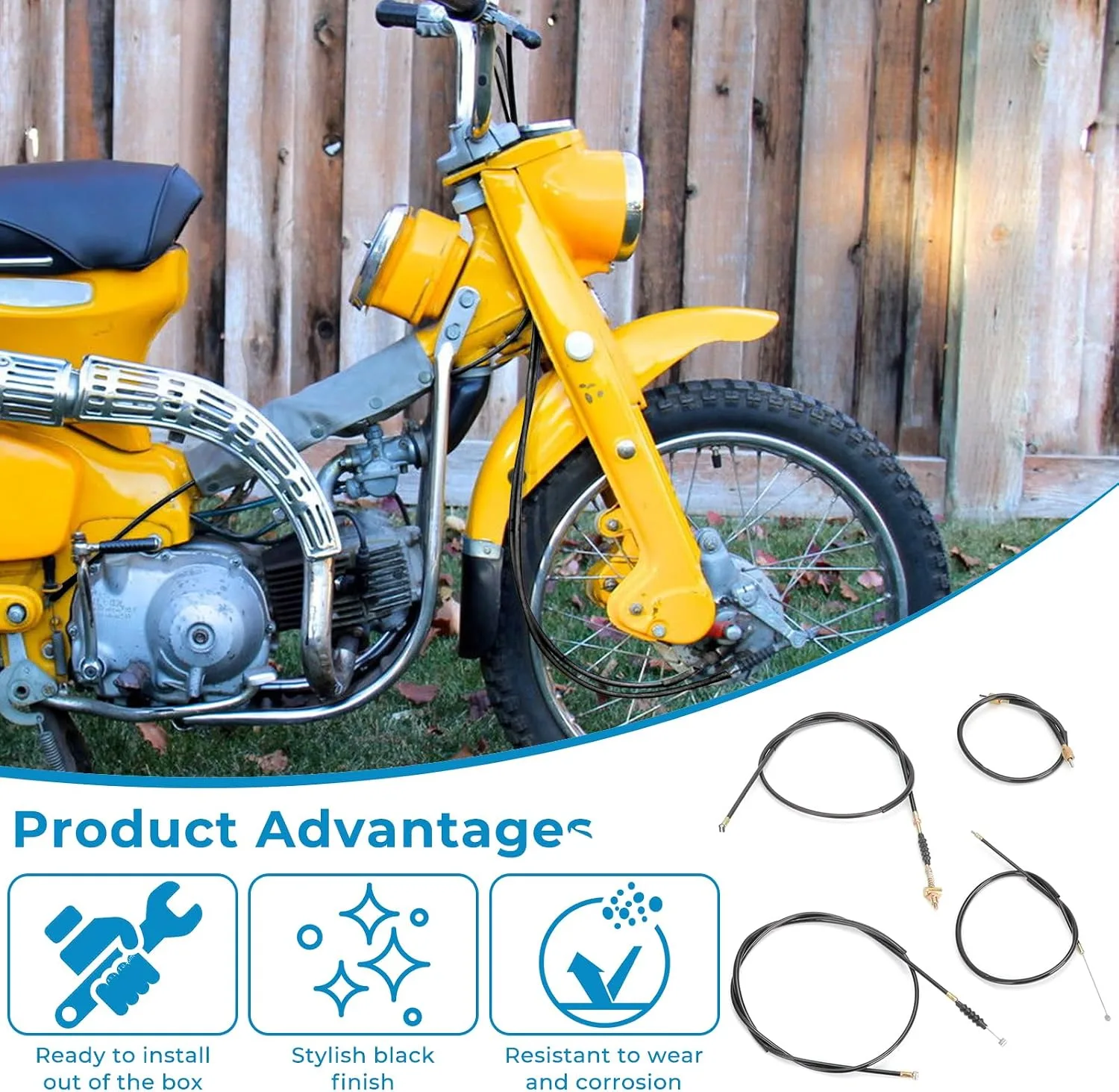 Alpha Rider M10W0873 Cable Kit for Honda Trail 90 CT90 K0 image 4