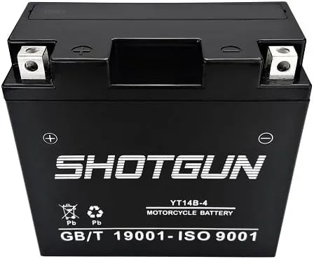 SHOTGUN YT14B-4 12V 12Ah AGM Motorcycle Battery image 3