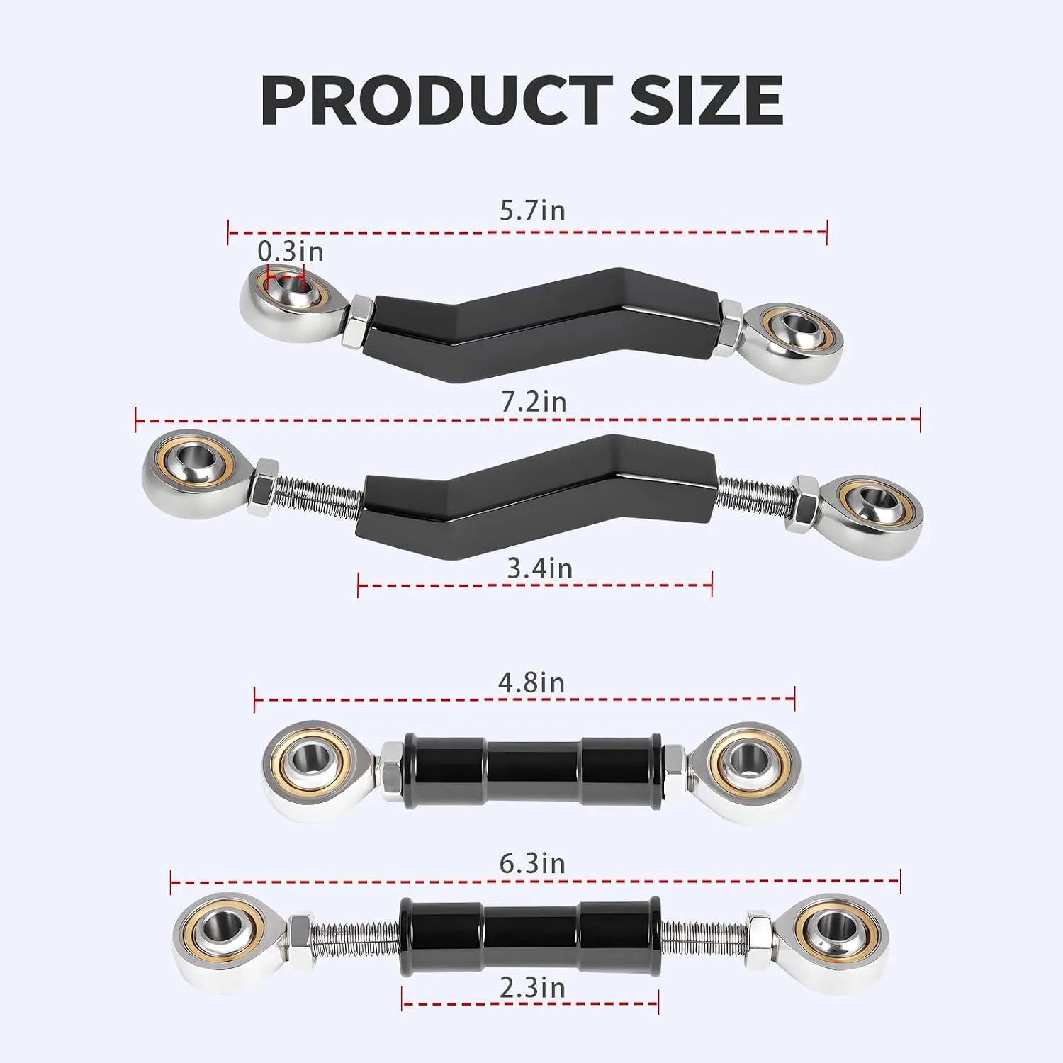 TIKGETUP M8 Softail Brake Lever + Shift Linkage - Black image 3
