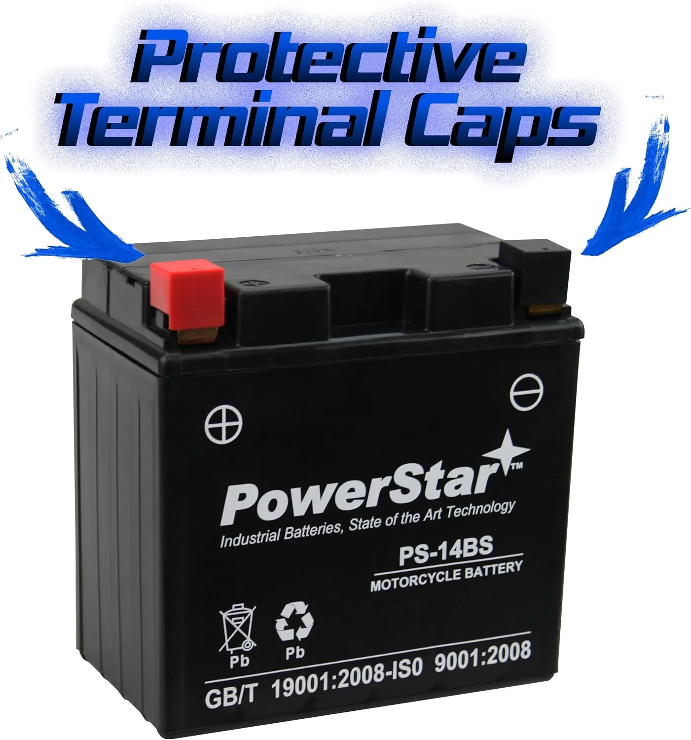 PowerStar PS14-BS 12V AGM Battery for Kawasaki KVF650 Prairie 650 image 2