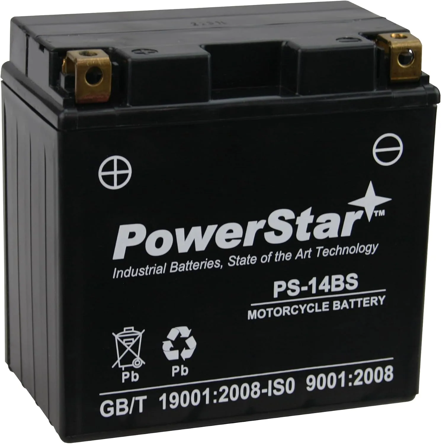 PowerStar PS14-BS 12V AGM Battery for Kawasaki KVF650 Prairie 650