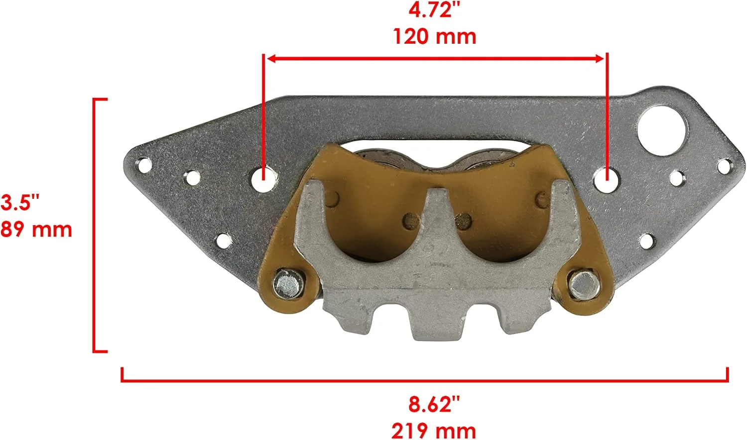 Caltric CR233/4 Front Right Brake Caliper with Pads image 2