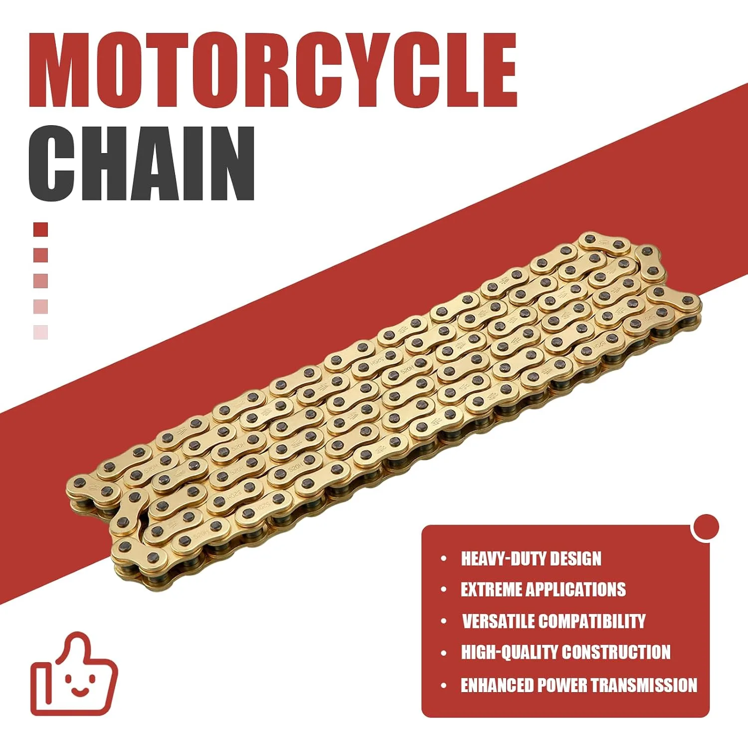 Zhenghe 520 Gold Motorcycle Drive Chain 120 Links 10200827 image 2