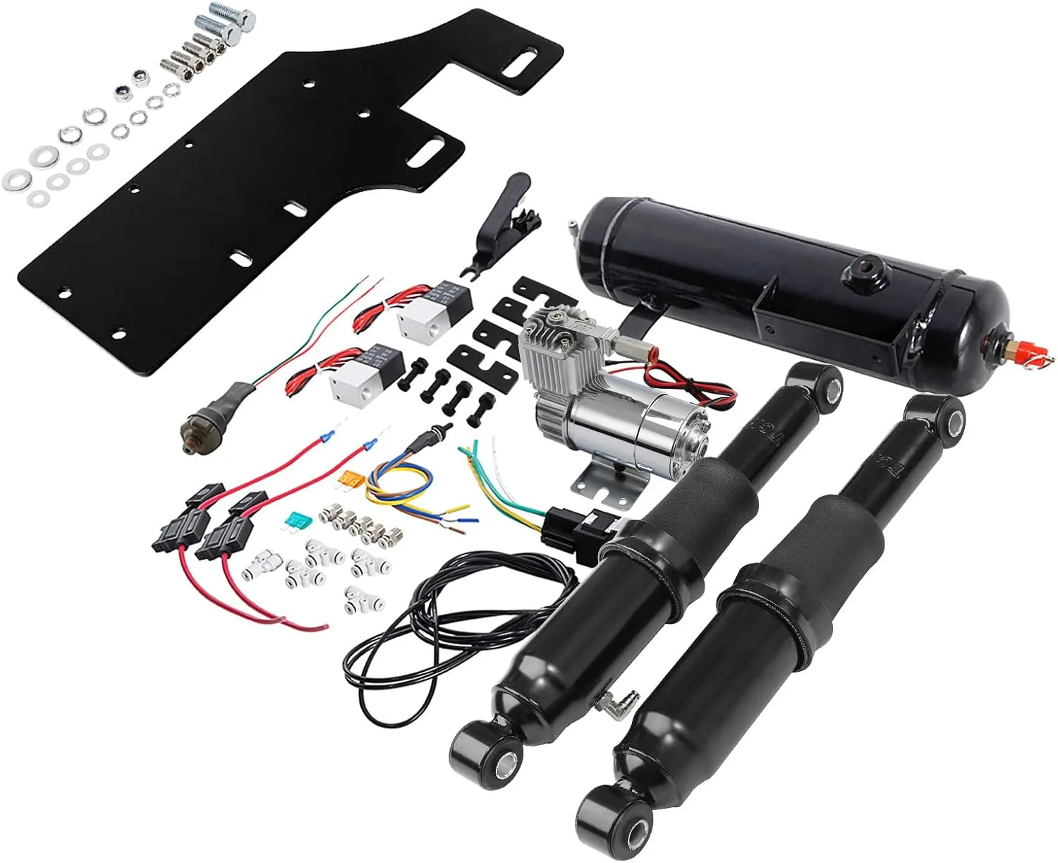 SLMOTO 888C94-01-A Rear Air Ride Suspension Kit for Harley Touring 1994-2025 image 2