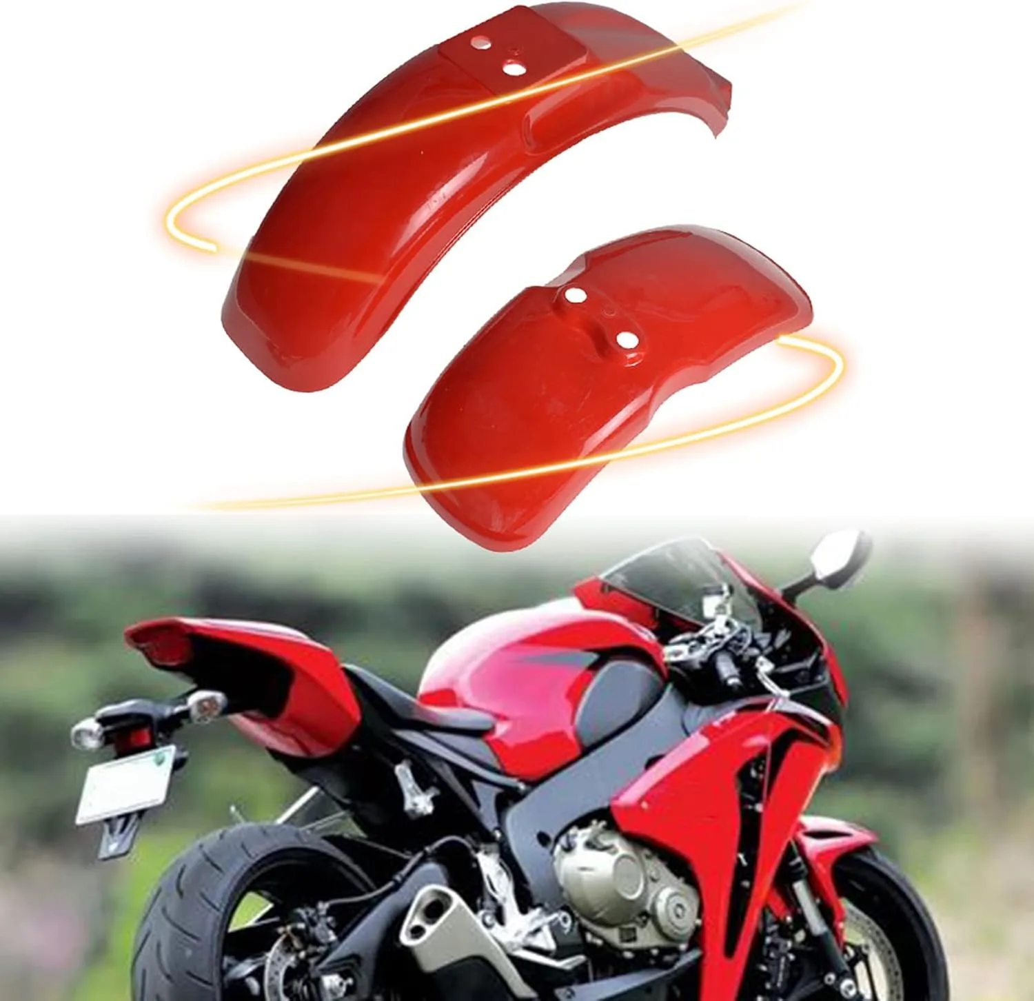 RainMan S Red Front & Rear Fender Set for Honda Z50 Mini Trail image 4