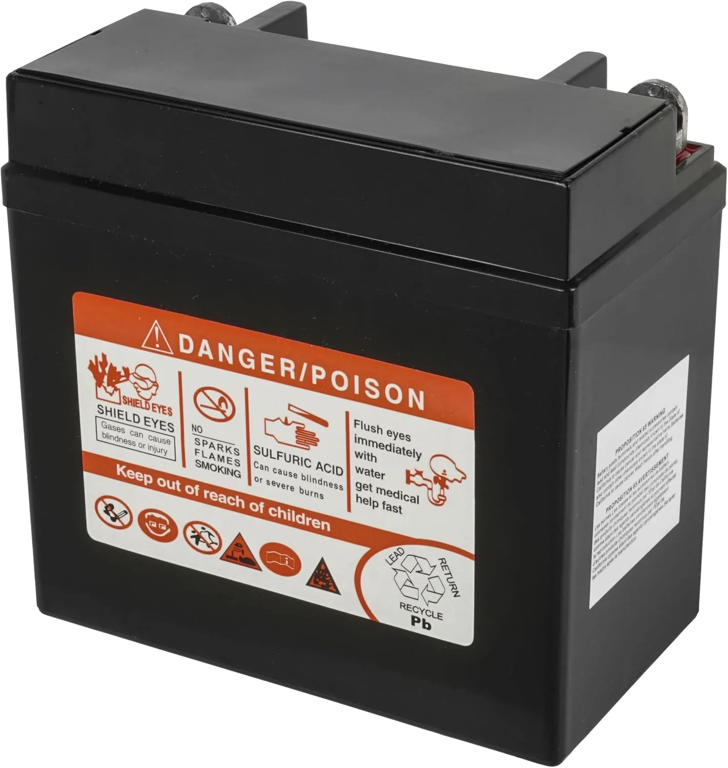 Caltric YB9A-A 12V AGM Motorcycle Battery BA134/4 image 3