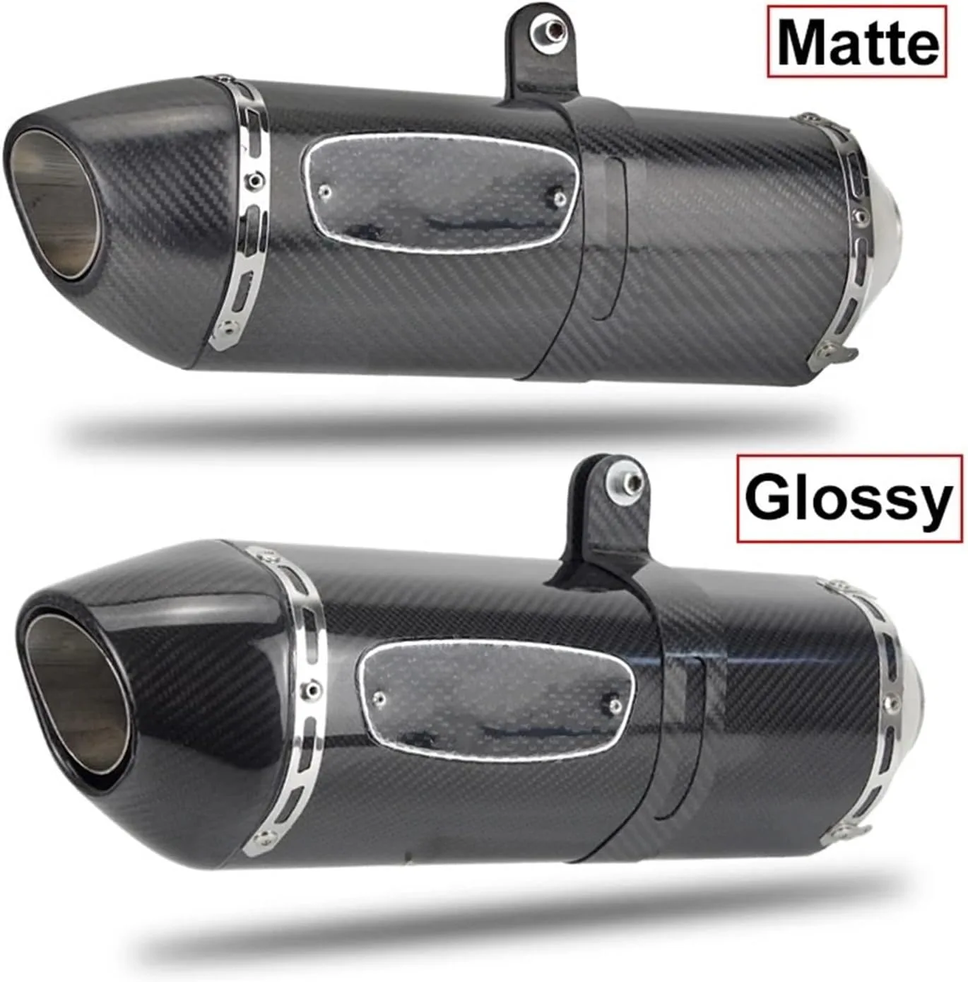 HLOMAUD 51 mm Universal Carbon Fiber Motorcycle Exhaust Muffler image 2