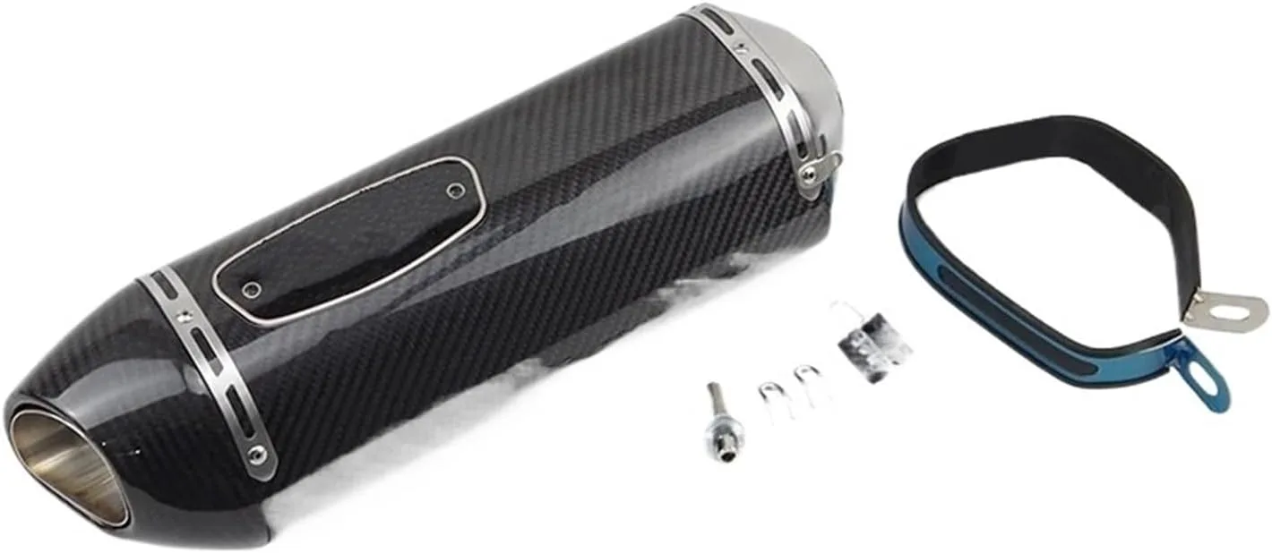 HLOMAUD 51 mm Universal Carbon Fiber Motorcycle Exhaust Muffler