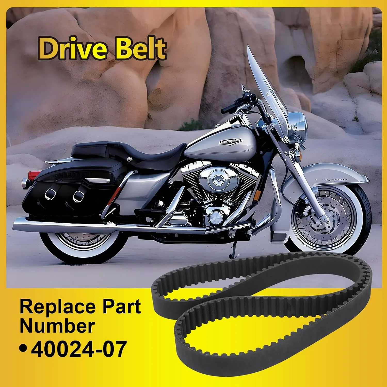 MINSTAR 137T Drive Belt PD-HD02407 for Harley-Davidson Touring and Sportster image 2
