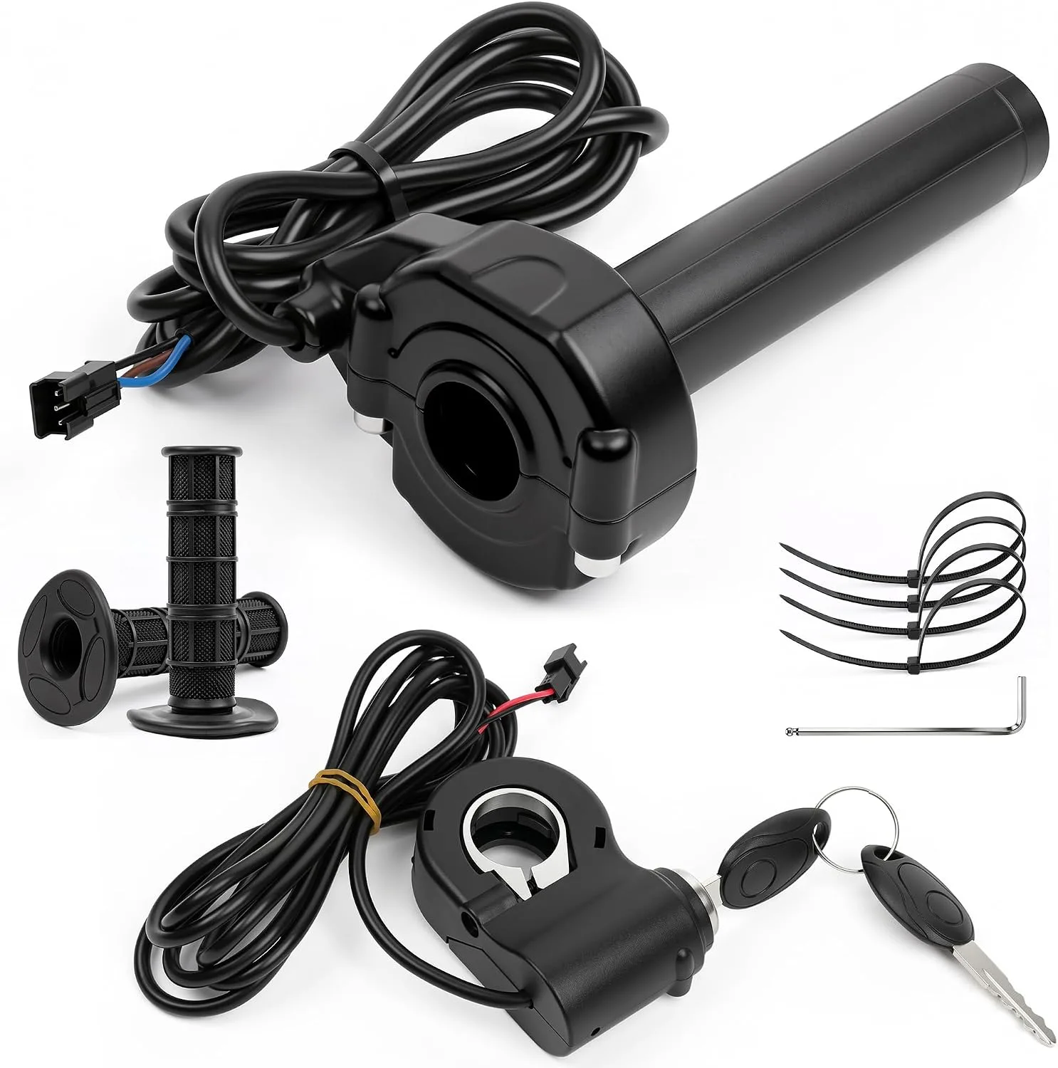 Febiaeu Full Twist E-Bike Throttle with Key Ignition Thg-002