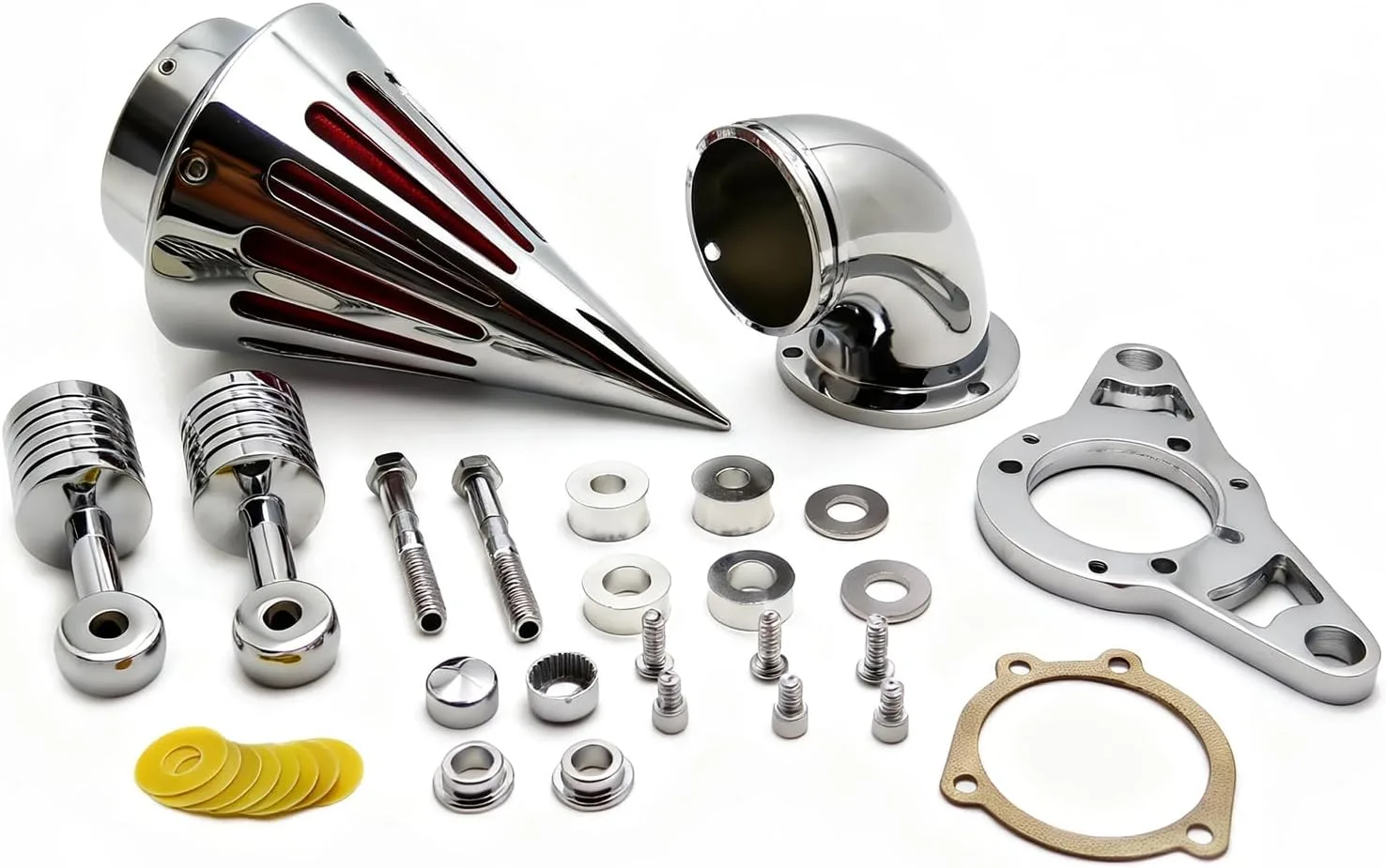 Dotelis LX-01 Chrome Cone Spike Air Cleaner Intake Kit image 2