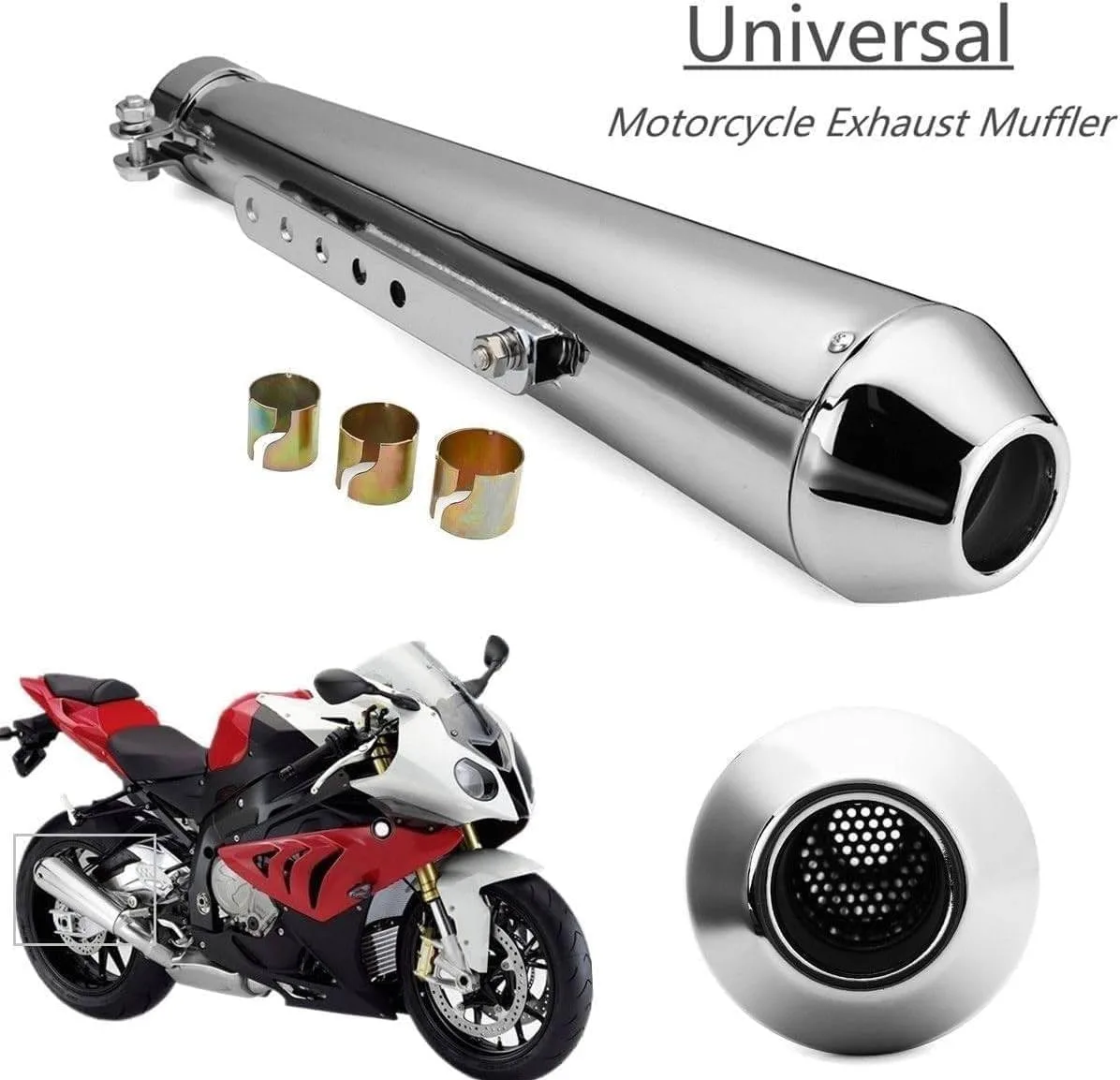 Generic Motorcycle Exhaust Muffler Pipe 6325165453992 image 2
